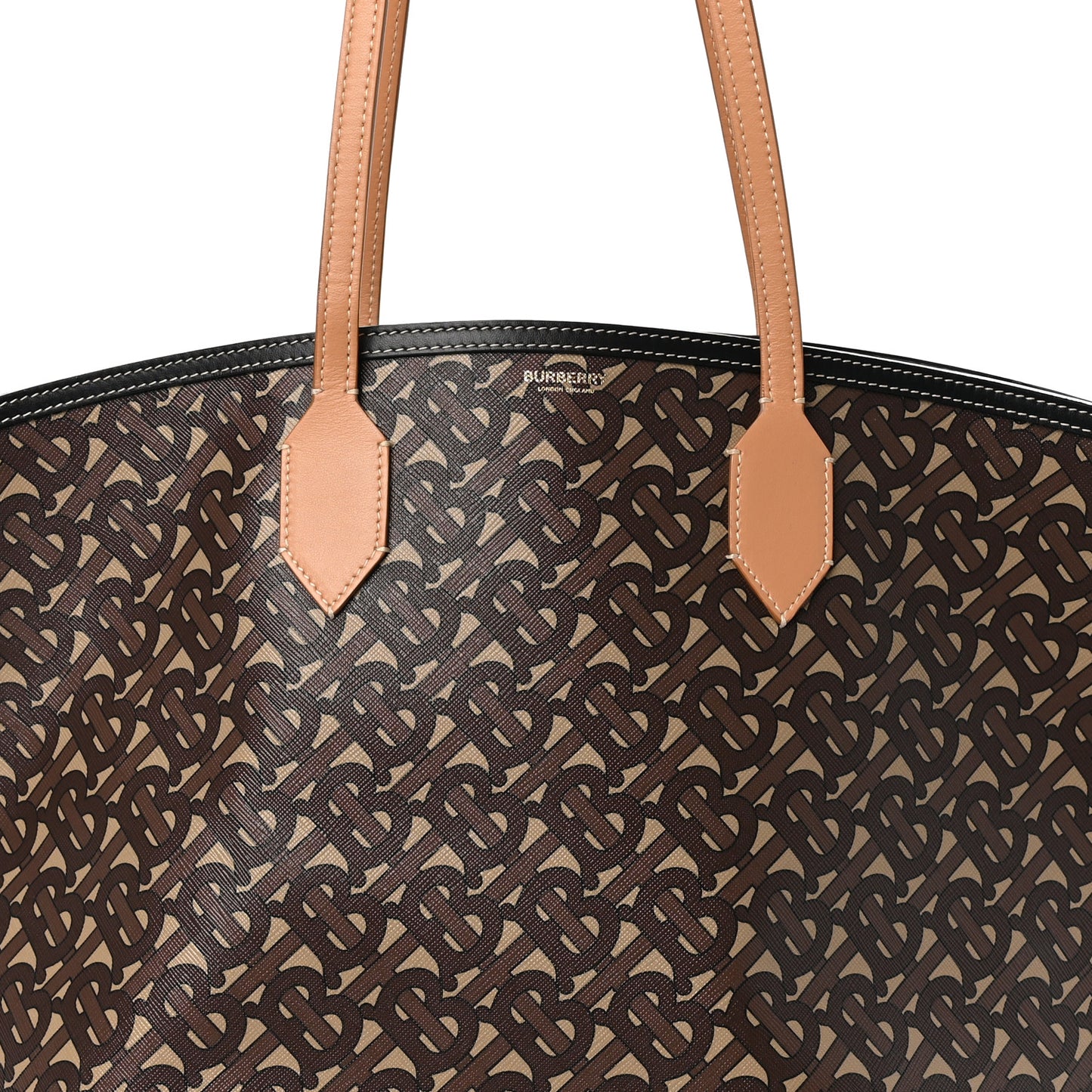 E-Canvas Monogram Large Society Tote Bridle Brown