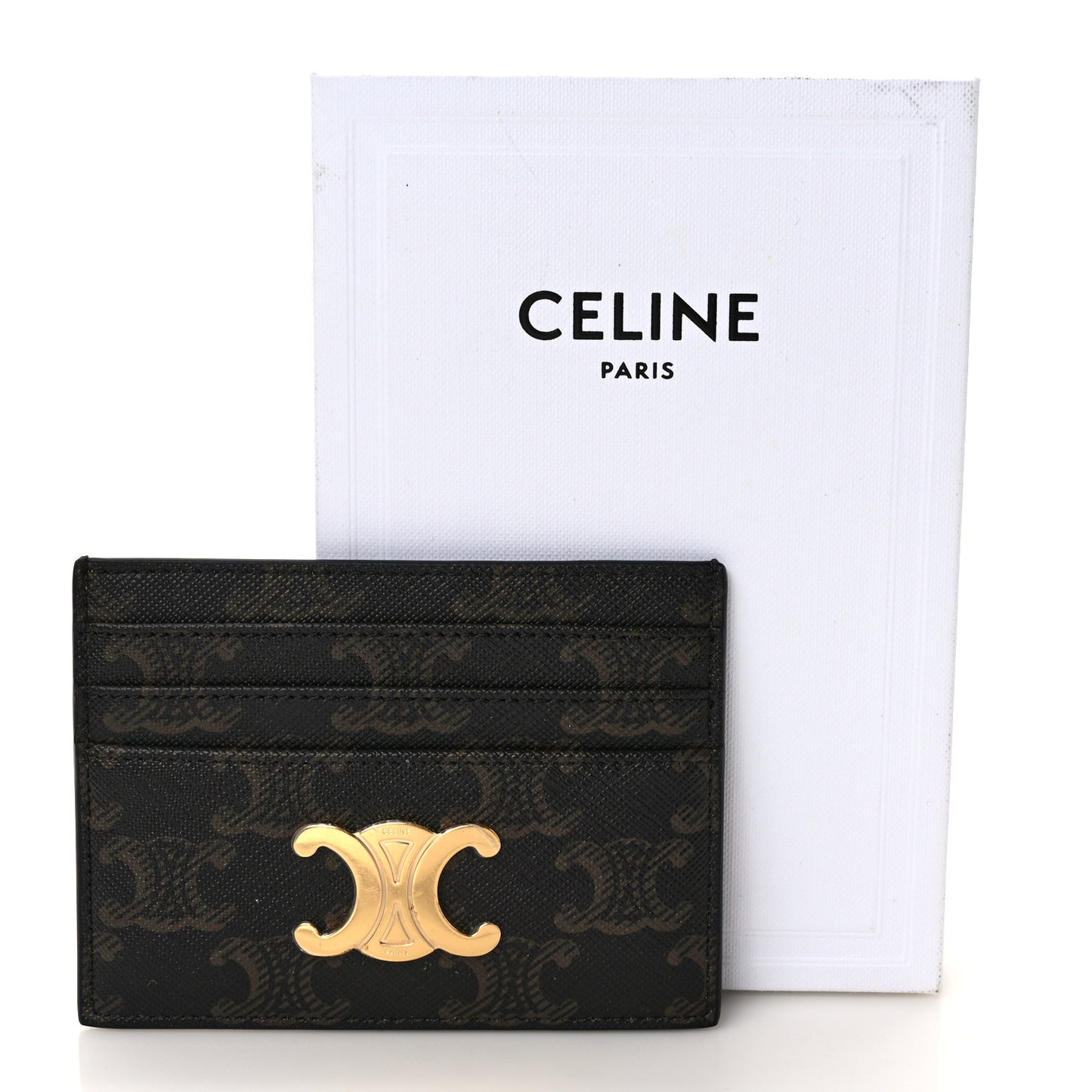 Triomphe Canvas Triomphe Card Holder Tan