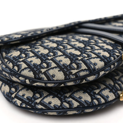 Christian Dior Oblique Saddle Bag Blue 9 of 10