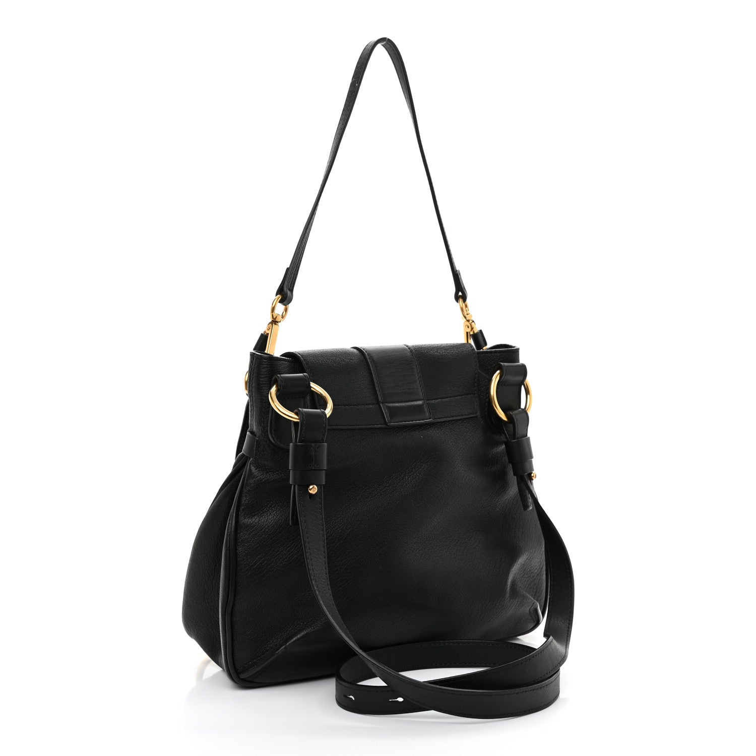 Chloe Grained Lambskin Calfskin Small Lexa Shoulder Bag Black 3 of 10