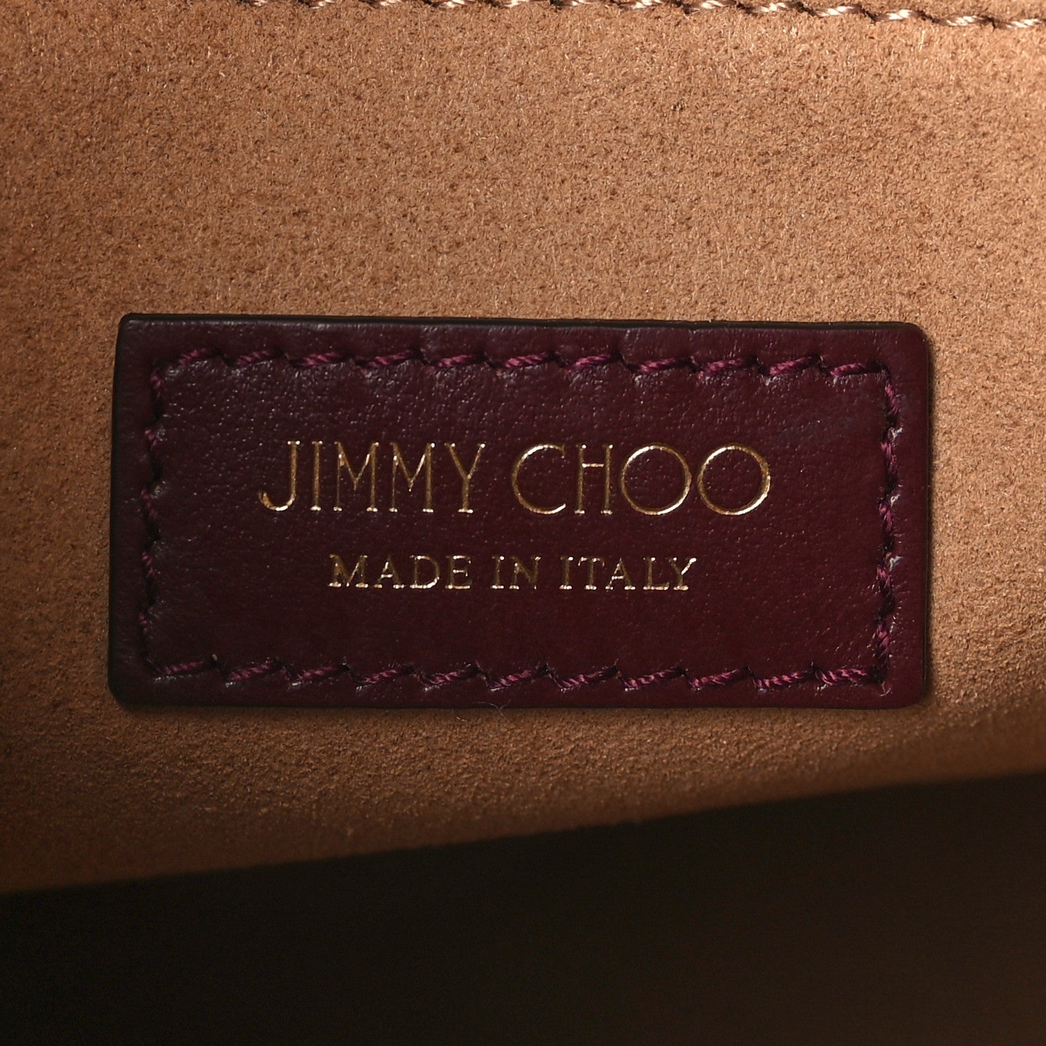 Jimmy Choo Calfskin Bon Bon Bucket Bag Burgundy 6 of 8