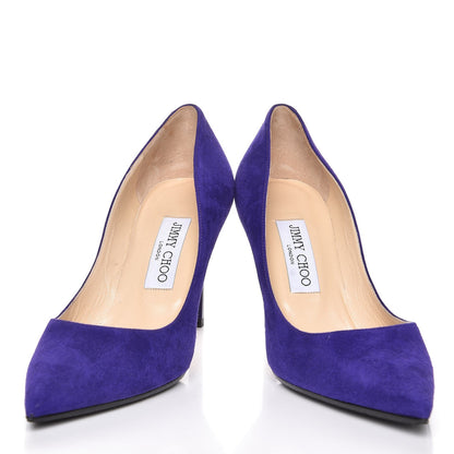 Jimmy Choo Suede Tish Pumps 37 Violet 6 of 13