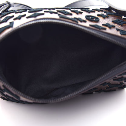 Louis Vuitton Monogram Tuffetage Triangle Messenger Black 5 of 12