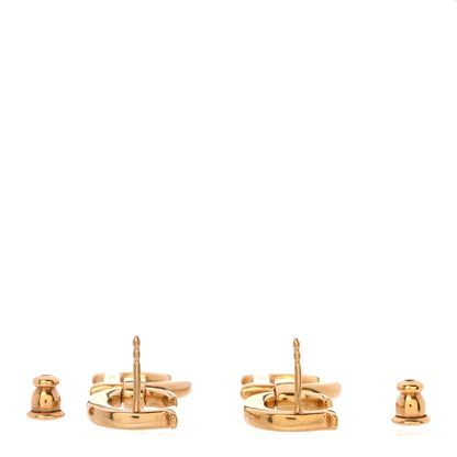 Christian Dior Metal CD Drop Earrings Gold 3 of 5