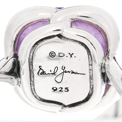 David Yurman Sterling Silver Amethyst 14mm Continuance Ring 57 8 5 of 5