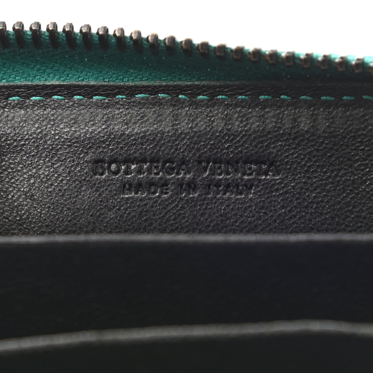 Nappa Intrecciato Zip Around Coin Purse Lagoon