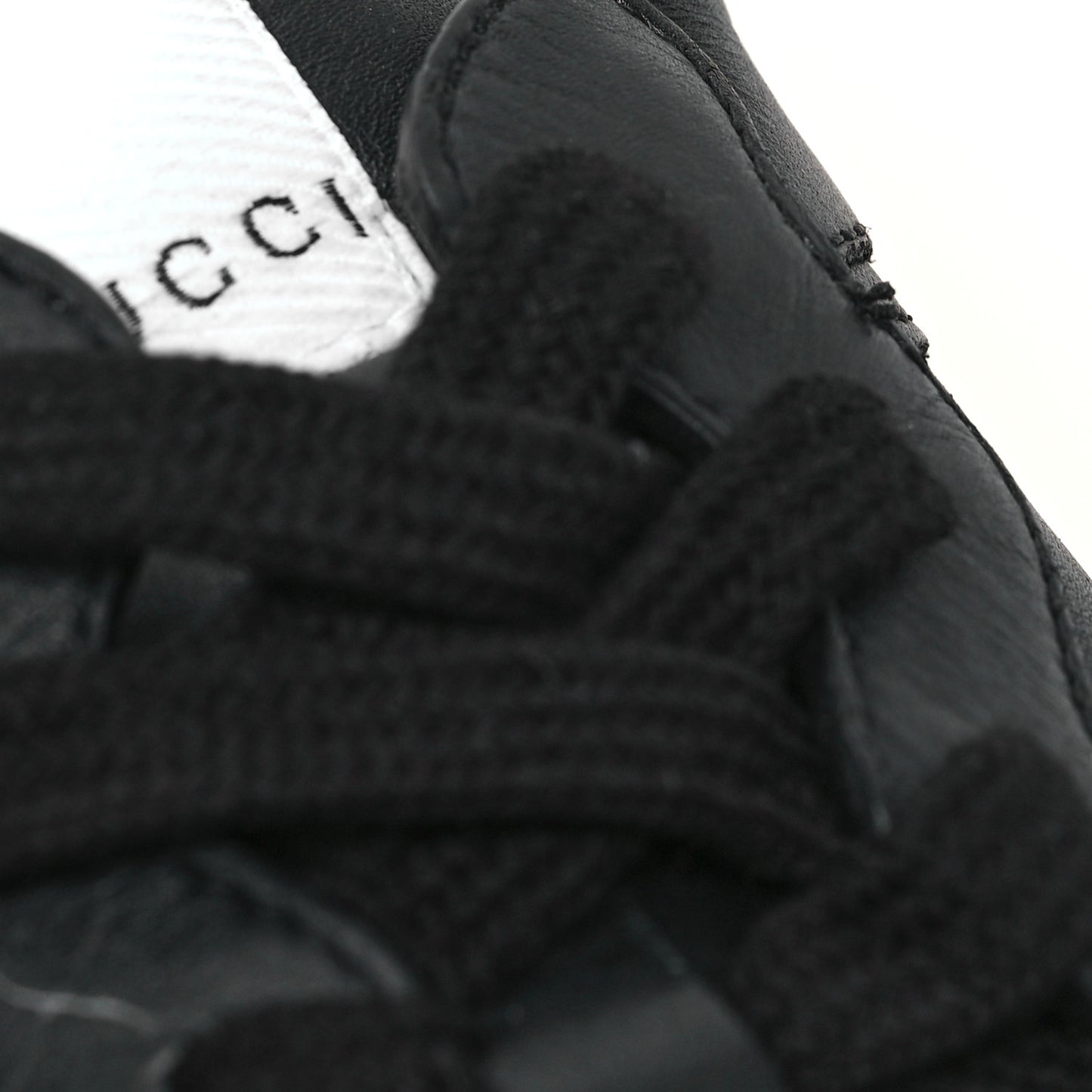 Calfskin Web Printed Mens Rhyton Sneakers 8 Black