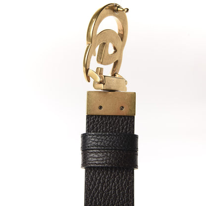 Gucci Calfskin Double G Reversible 37mm Belt 80 32 Black Cocoa 4 of 6