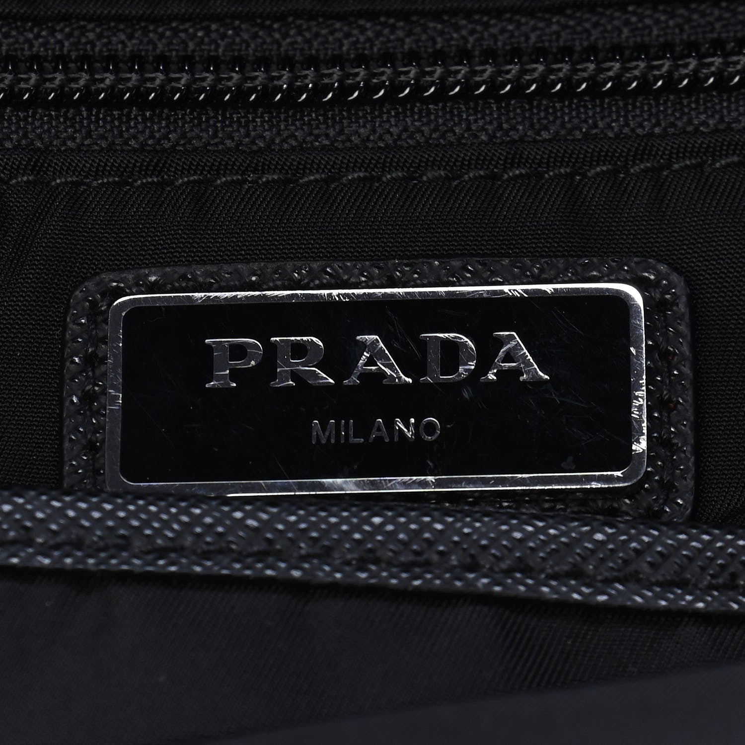 Prada Nylon Tessuto Logo Patch Backpack Black 6 of 11