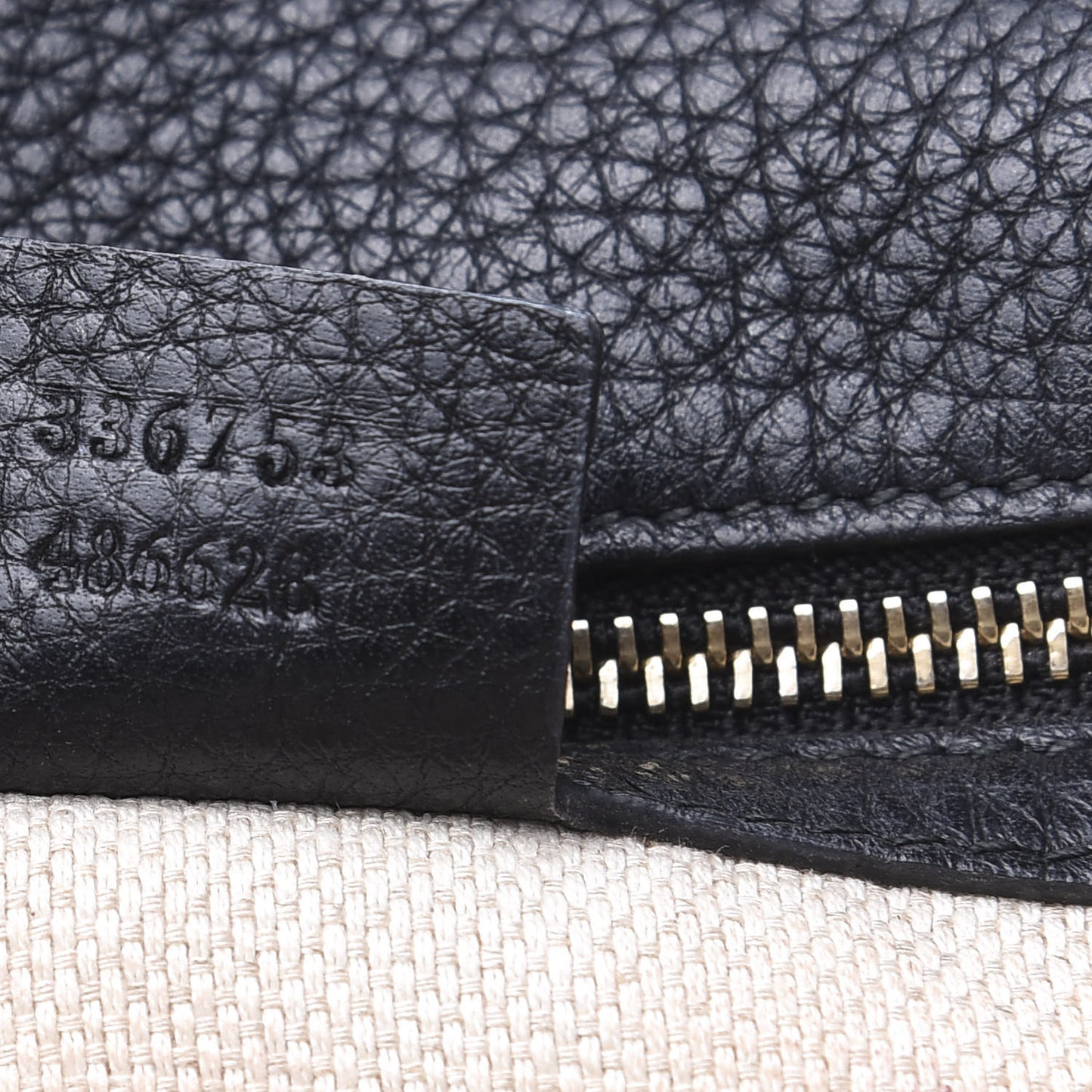 Pebbled Calfskin Medium Soho Clutch Black