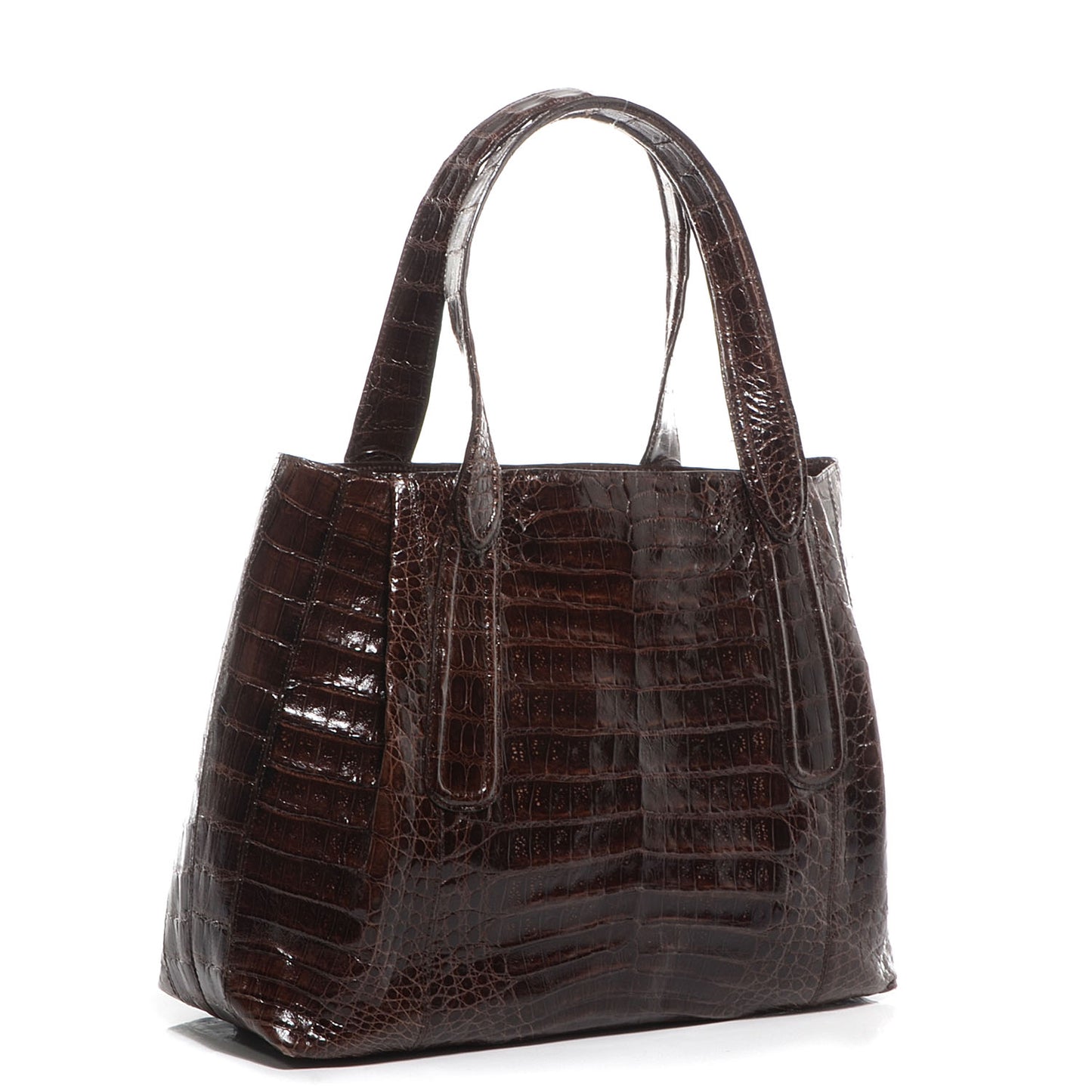 Crocodile Large Tote Chocolate