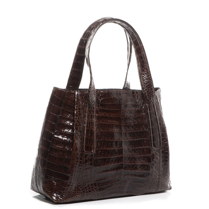 Nancy Gonzalez Crocodile Large Tote Chocolate 3 of 7
