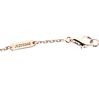 Van Cleef & Arpels 18K Rose Gold Diamond Grey Mother of Pearl Vintage Alhambra Pendant Necklace 5 of 7