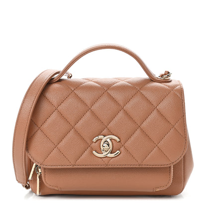 Chanel Caviar Quilted Small Business Affinity Flap Camel 1 of 9