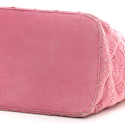 Louis Vuitton Monogram Denim Neverfull MM Rose 10 of 17