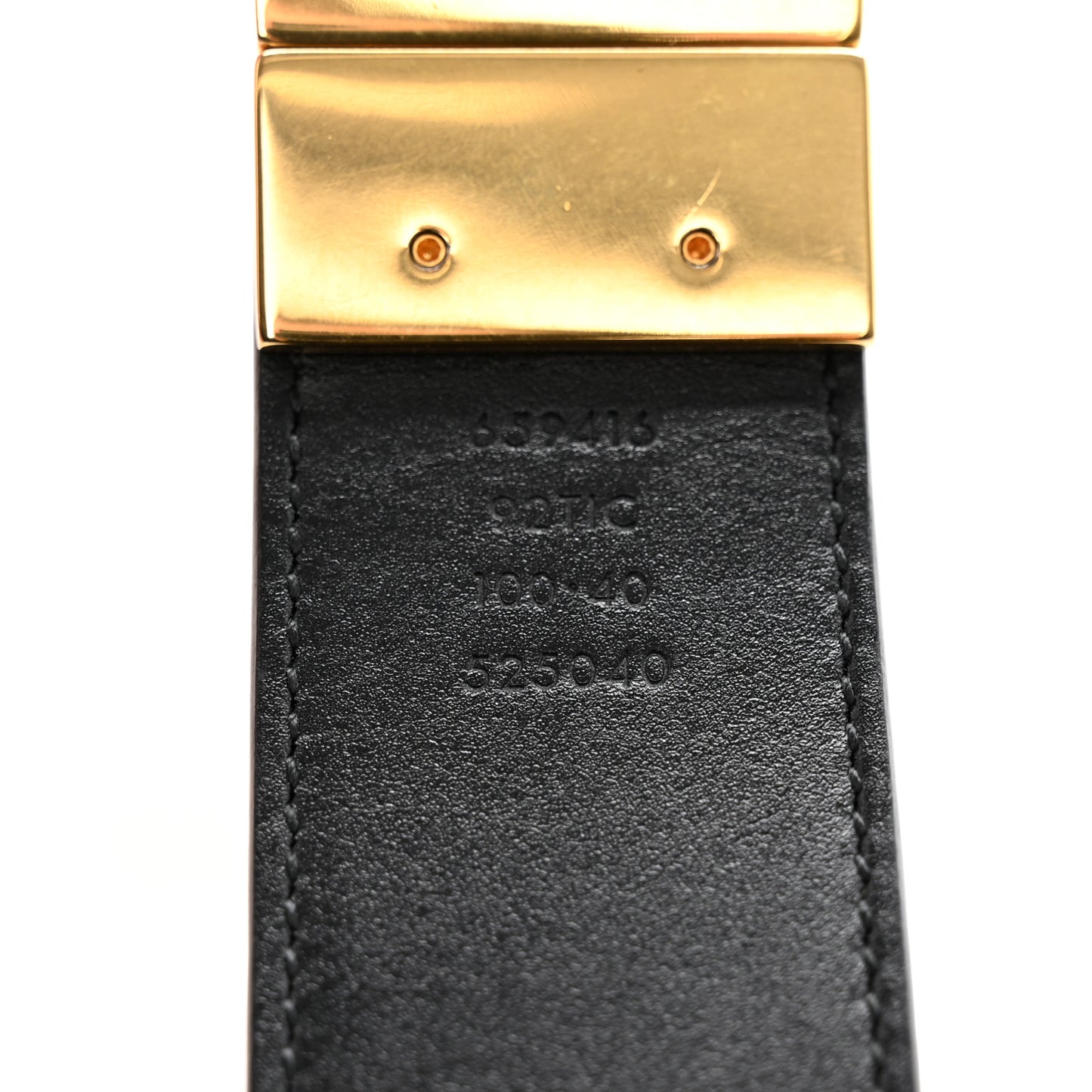 GG Supreme Monogram Plutone Calfskin Double G Reversible 37mm Belt 100 40 Beige Ebony New Acero