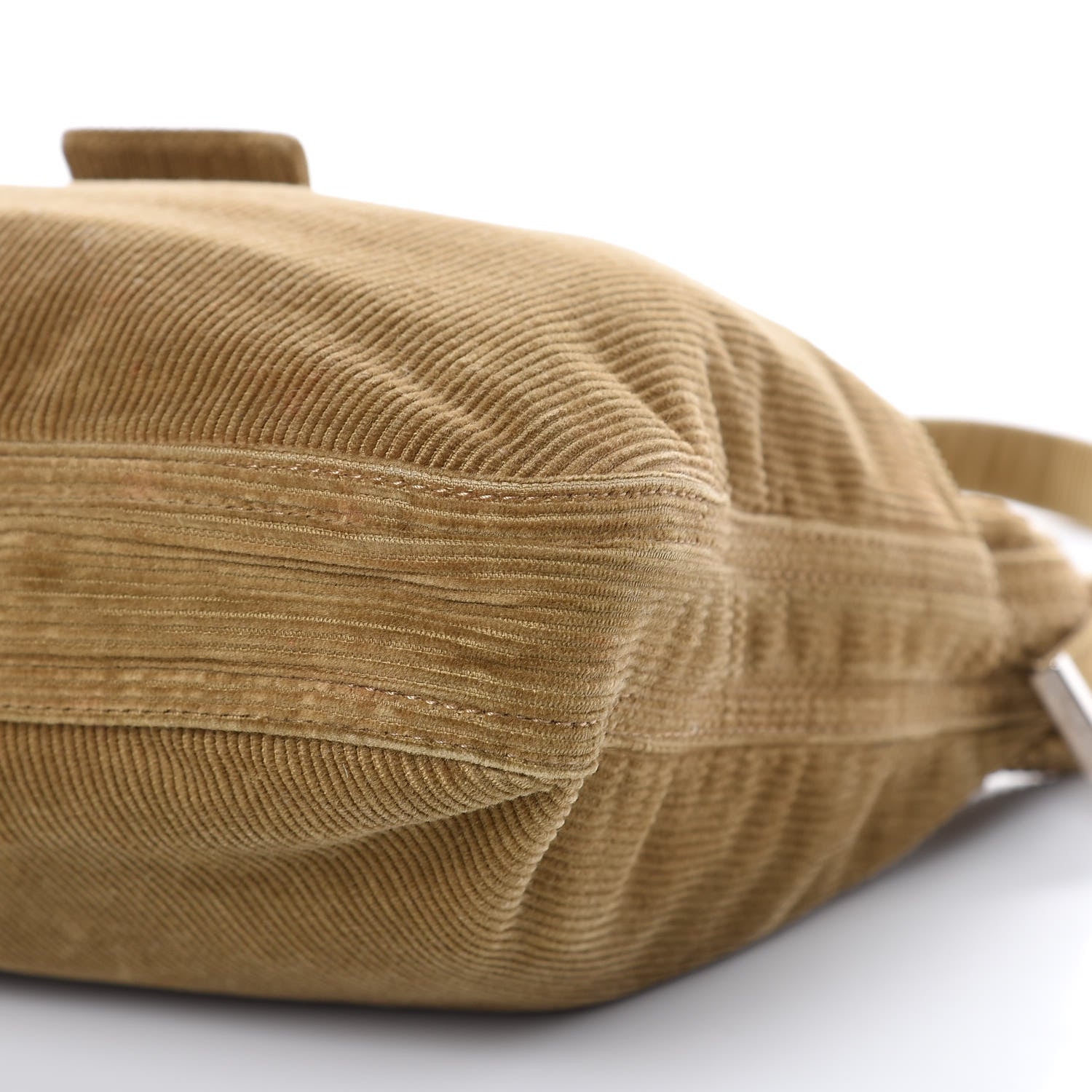 Fendi Corduroy Shoulder Bag Beige 8 of 8