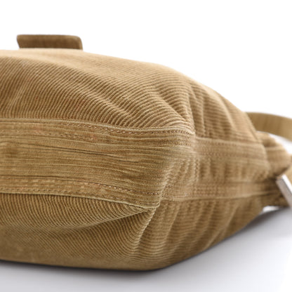 Fendi Corduroy Shoulder Bag Beige 8 of 8