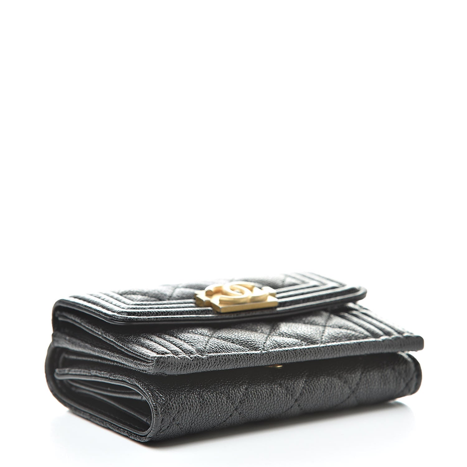 Chanel Caviar Quilted Small Boy Flap Wallet Black 4 of 9