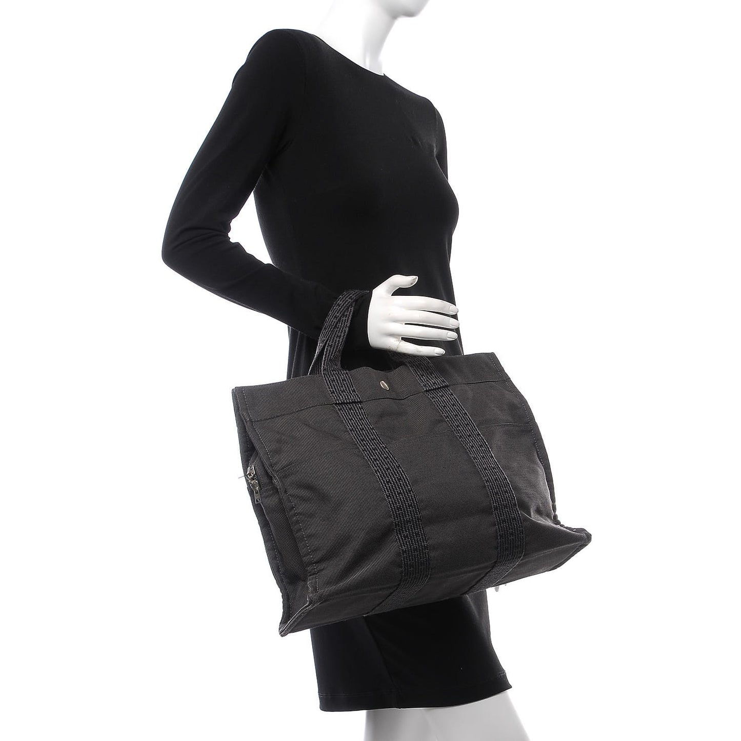 Canvas Herline MM Tote Grey