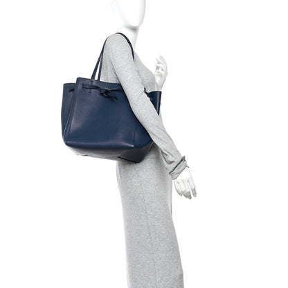 Celine Soft Grained Calfskin Small Belt Cabas Phantom Deep Blue 2 of 11