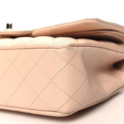 Chanel Caviar Quilted Medium Double Flap Light Beige 11 of 12