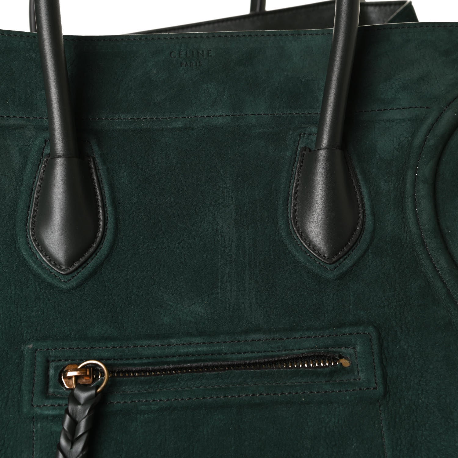Celine Nubuck Medium Phantom Luggage Bottle Green 9 of 15