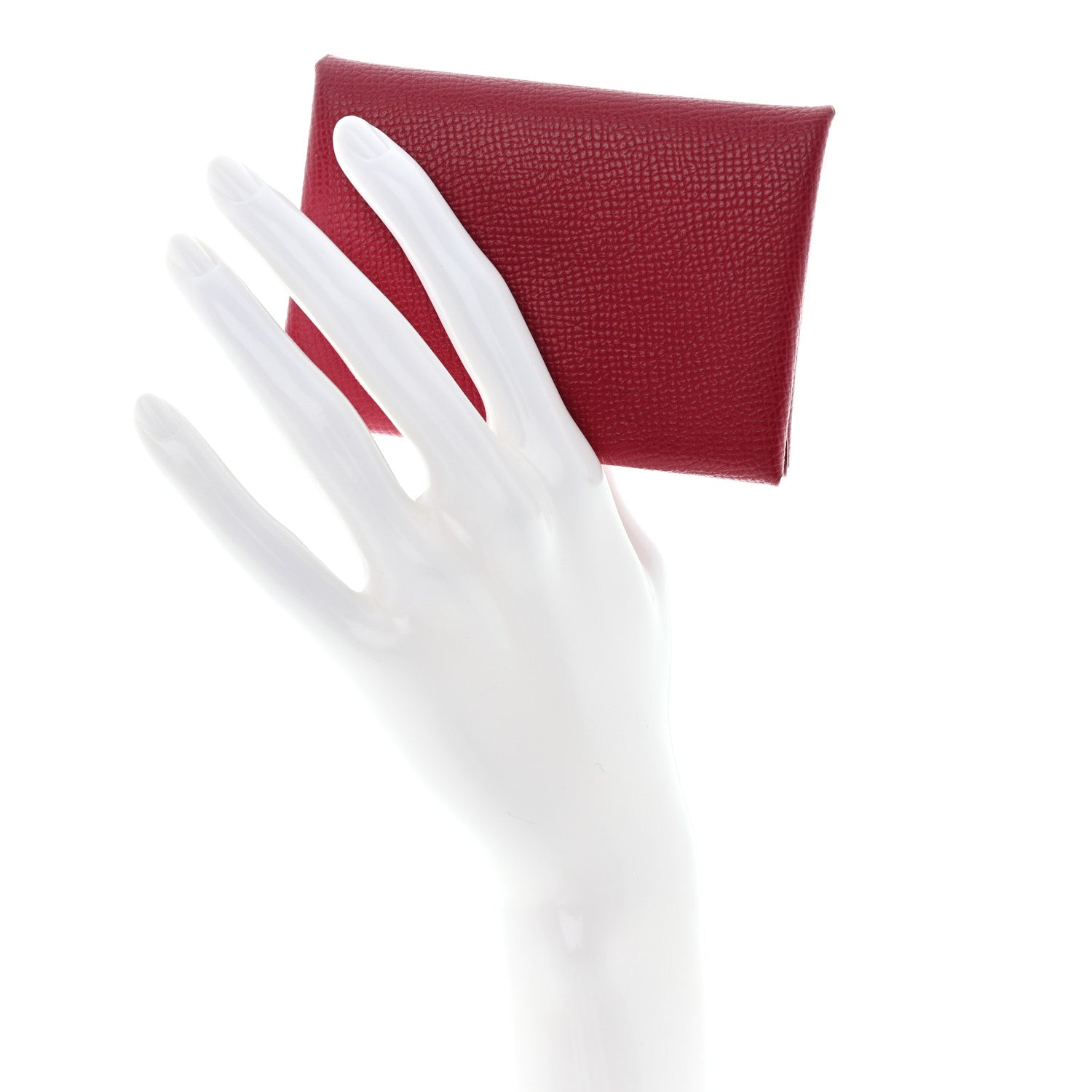 Hermes Epsom Calvi Duo Card Case Rubis 2 of 8