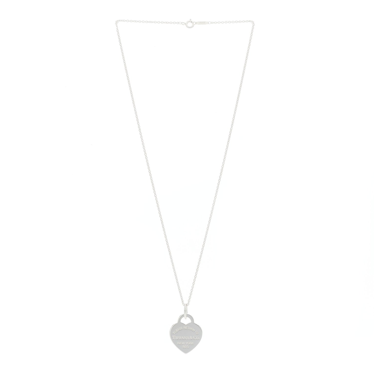 Tiffany Sterling Silver Return To Tiffany Heart Pendant Necklace 2 of 7