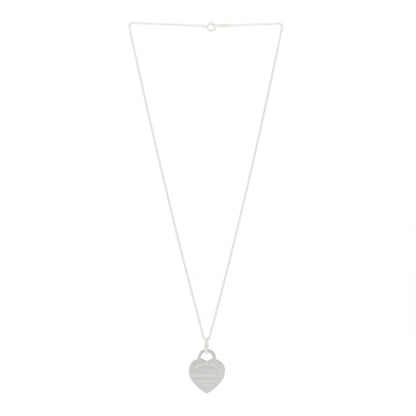 Tiffany Sterling Silver Return To Tiffany Heart Pendant Necklace 2 of 7