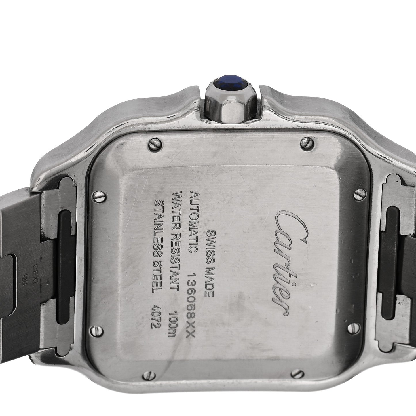 Stainless Steel 18K Yellow Gold 39.8mm Santos De Cartier Automatic Watch