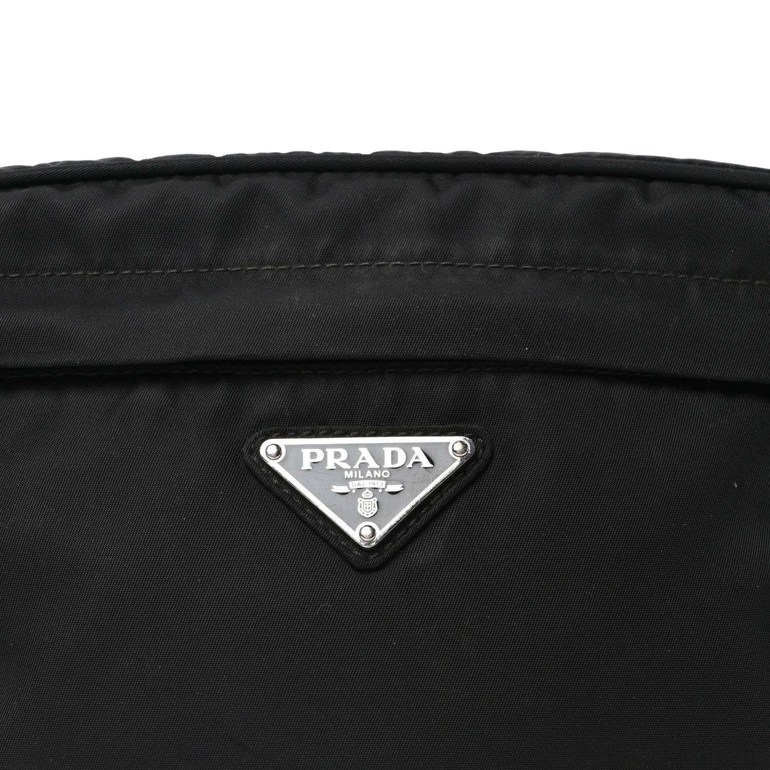 Prada Tessuto Nylon Double Pocket Belt Bag Black 8 of 10
