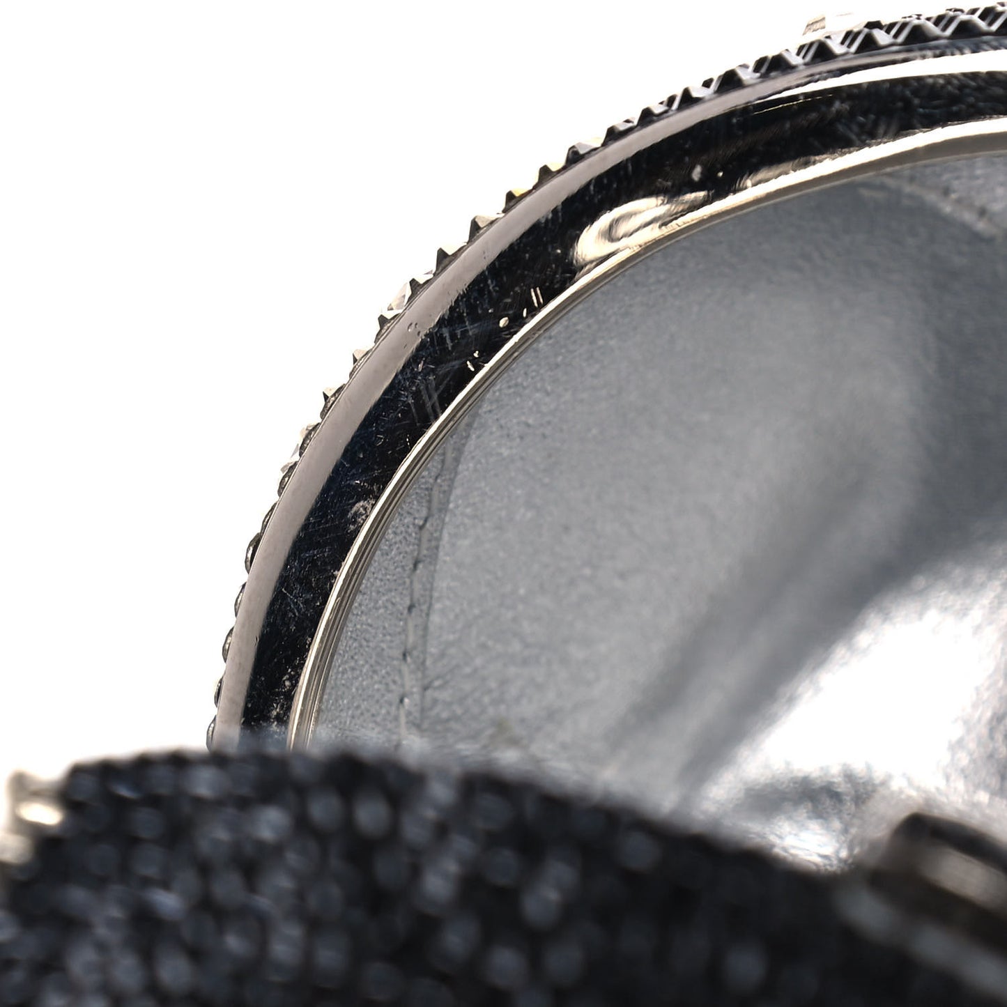 Crystal Bela Lugosi Skull Minaudiere Clutch Silver Multicolor