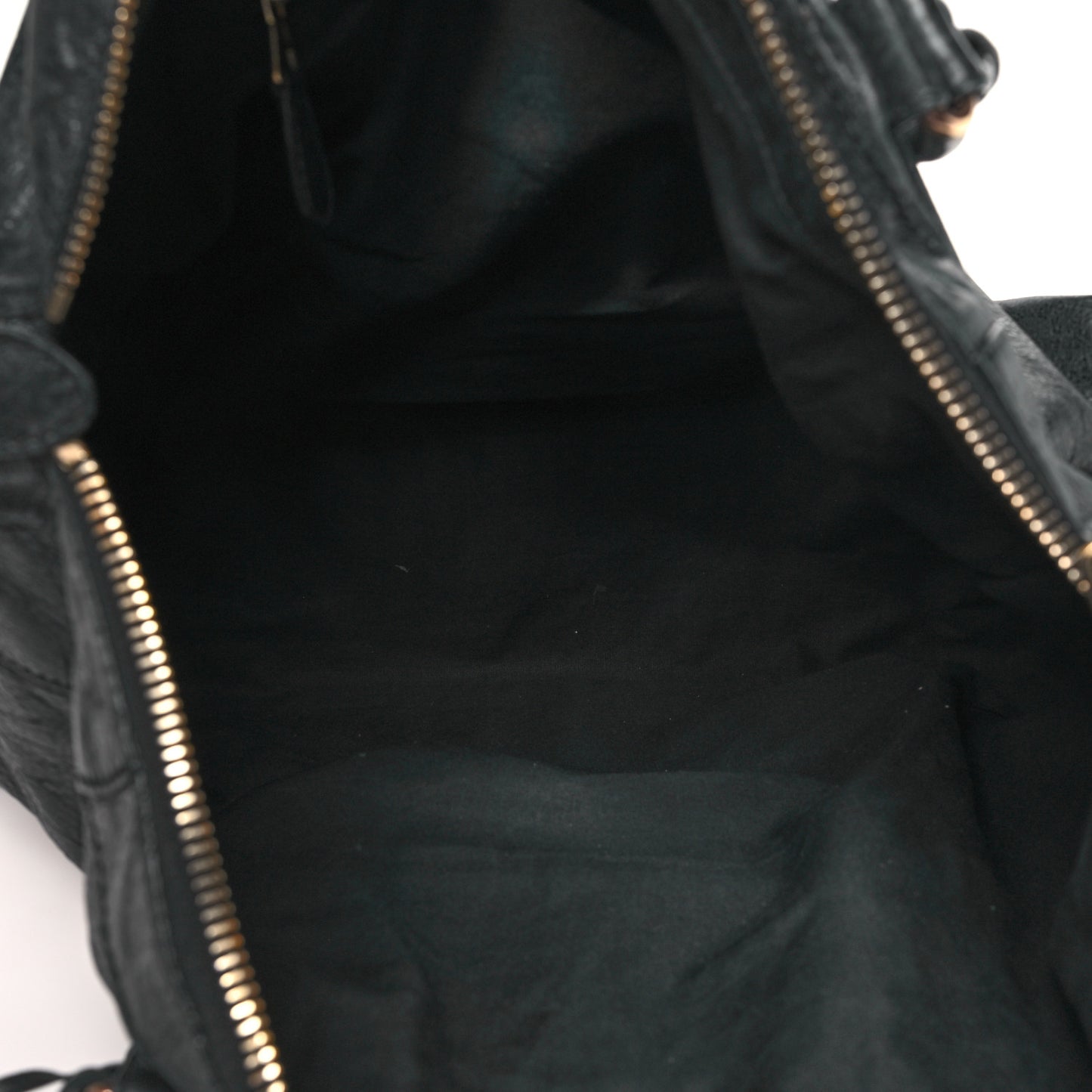 Agneau Giant 12 Rose Gold Hardware Weekender Black