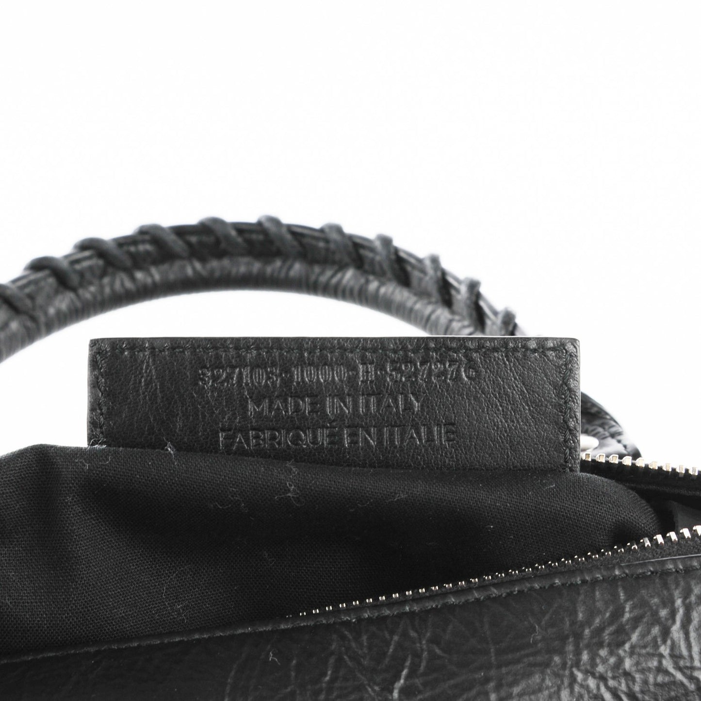 Matte Goatskin Rubber Covered Classic Hardware Mini Twiggy Black