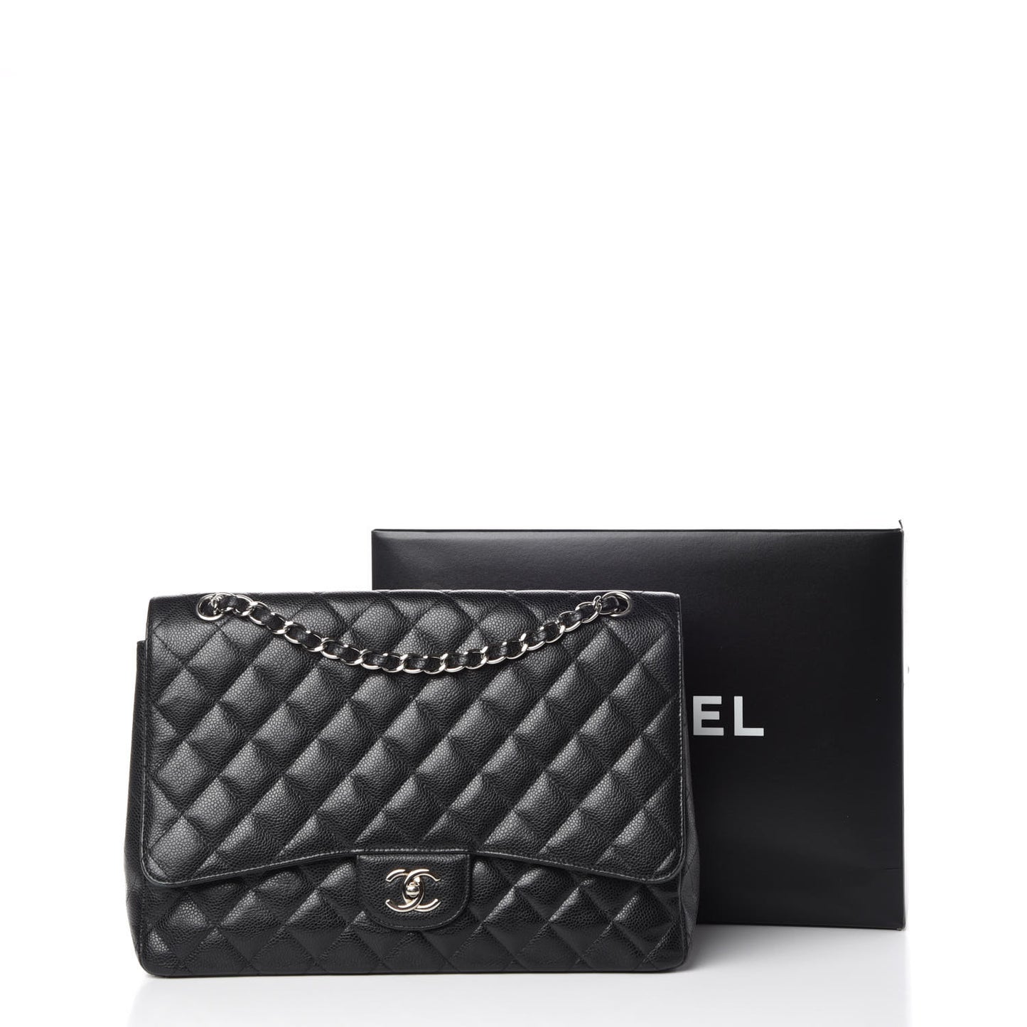 Caviar Quilted Maxi Single Flap Black