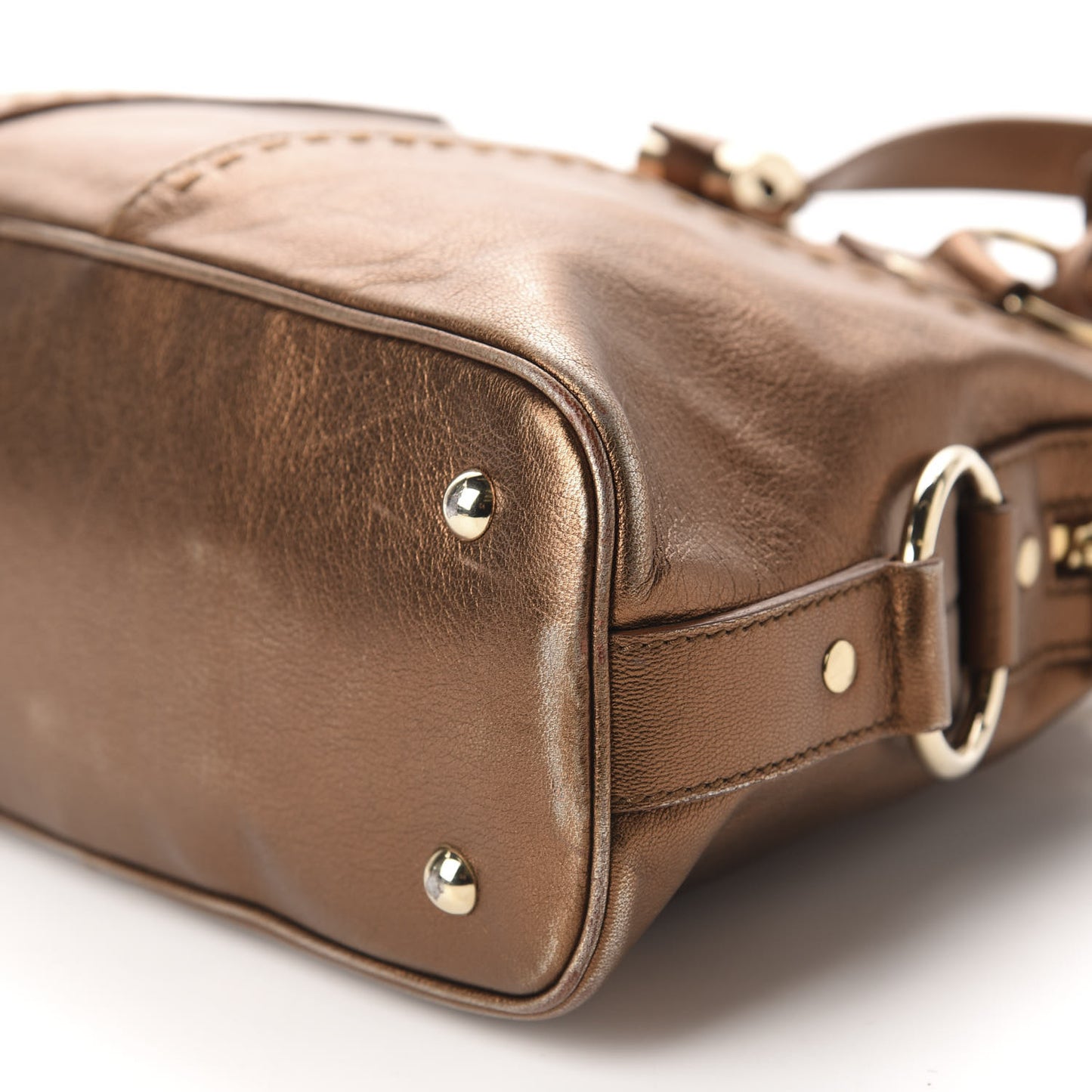 Metallic Calfskin Medium Muse Copper