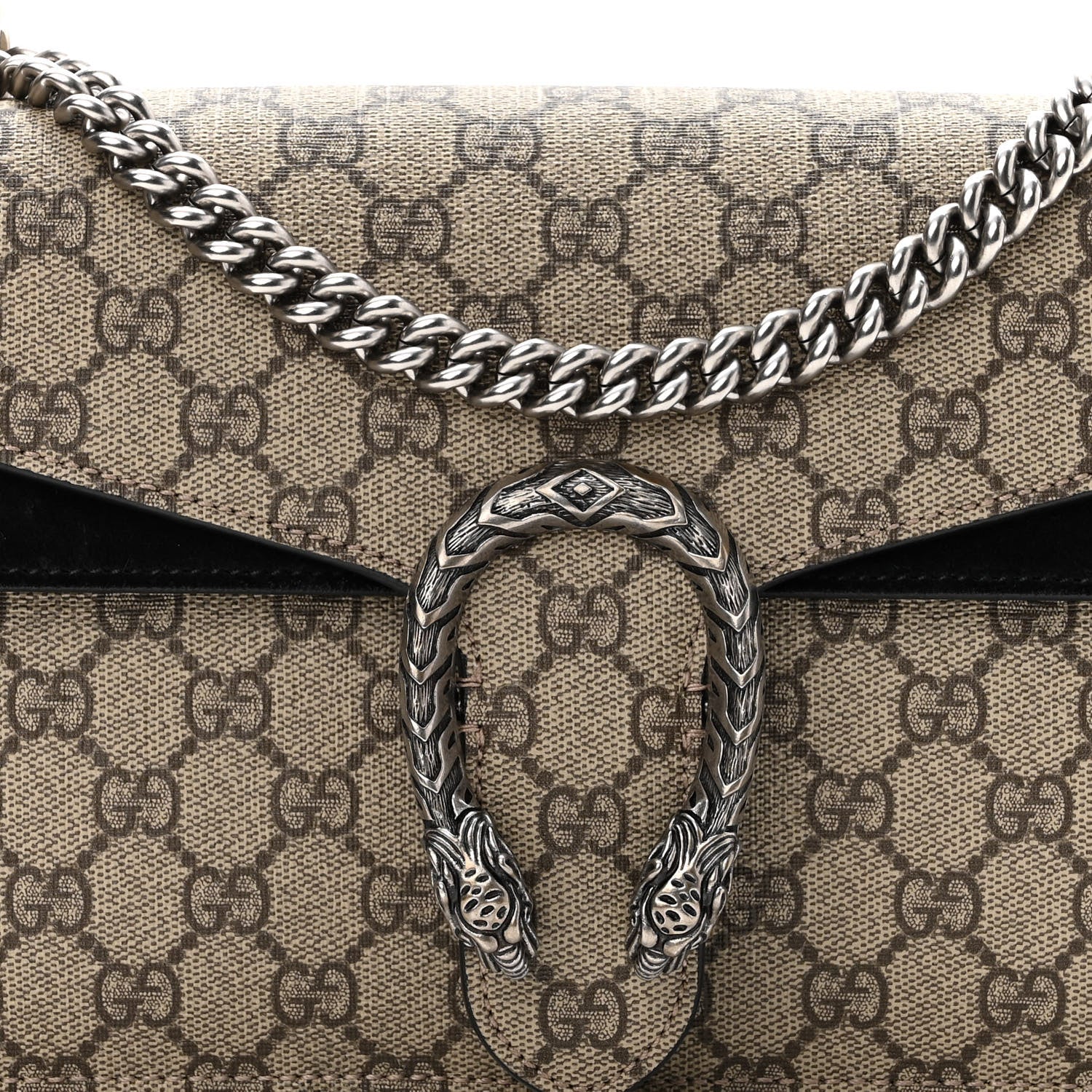 Gucci GG Supreme Monogram Small Dionysus Shoulder Bag Black 8 of 10