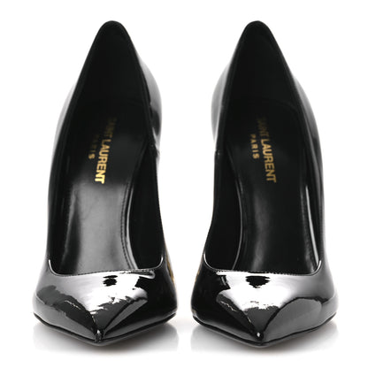 Saint Laurent Patent Opyum 110 Pumps 38 Black Gold 3 of 12