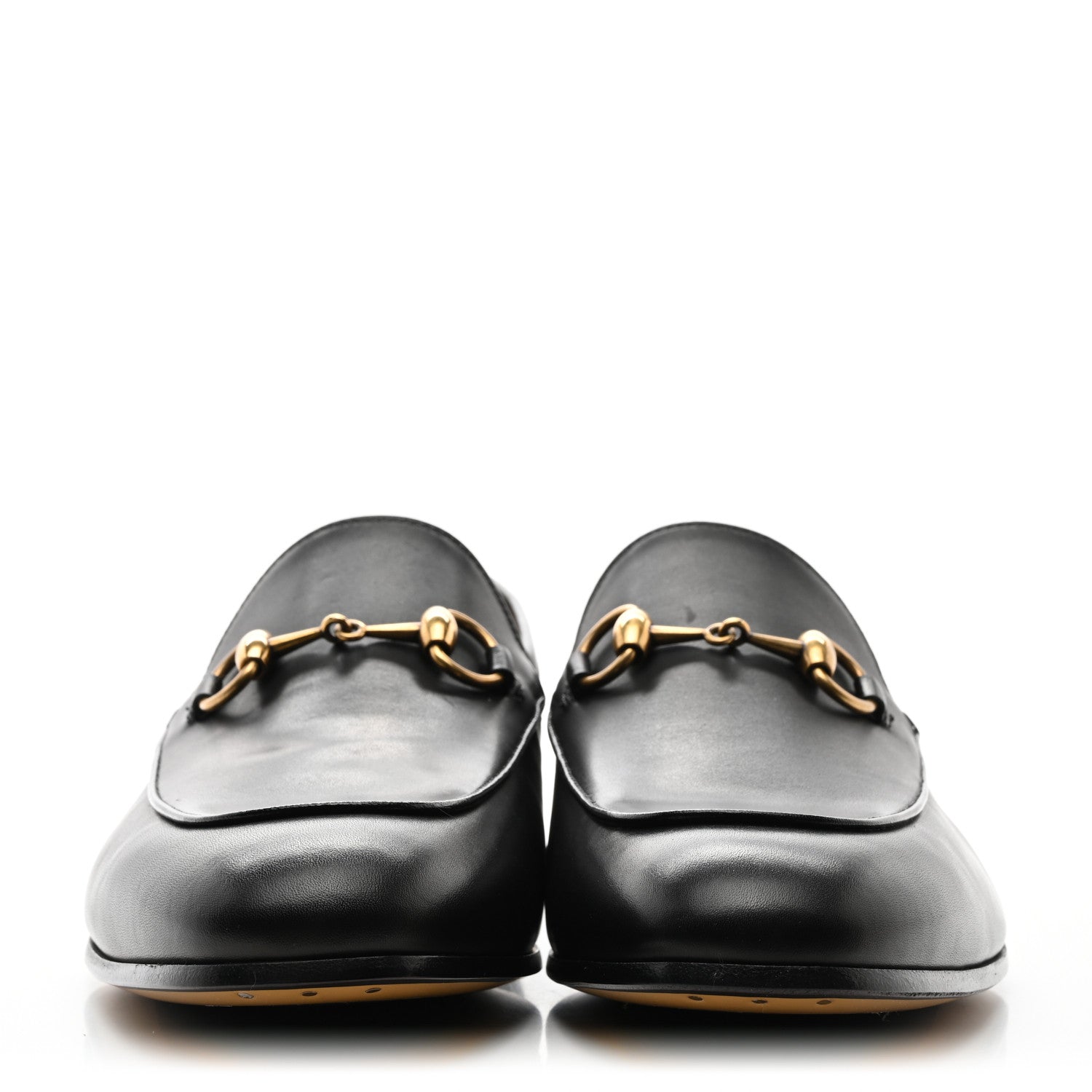 Gucci Calfskin Horsebit Mens Jordaan Loafers 8 Black 2 of 9