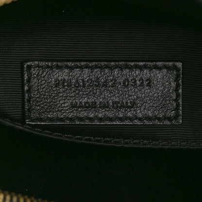 Saint Laurent Patent Calfskin Crocodile Embossed Monogram Lou Camera Bag Black 7 of 10