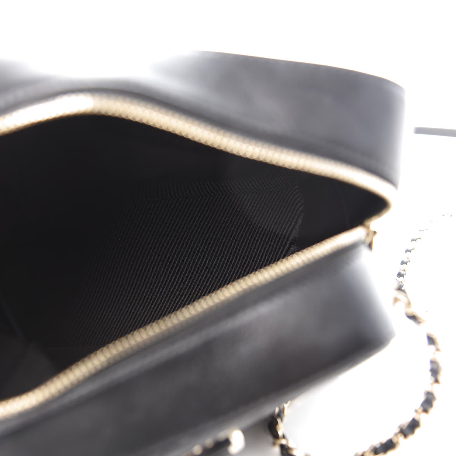 Chanel Calfskin Stitched Enamel CC Camera Case Bag Black 5 of 10