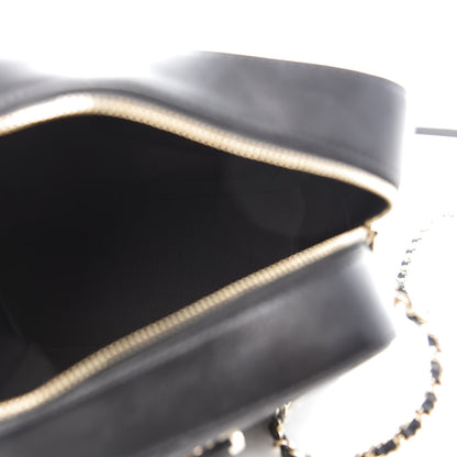 Chanel Calfskin Stitched Enamel CC Camera Case Bag Black 5 of 10