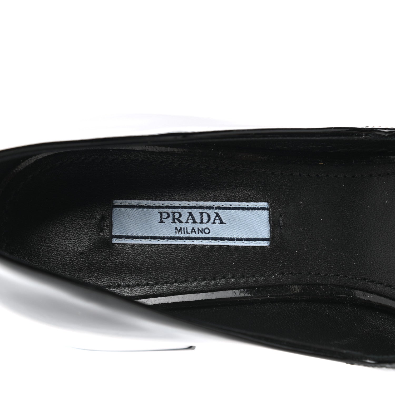 Prada Patent Logo Mary Jane 45mm Pumps 38 Black 7 of 7