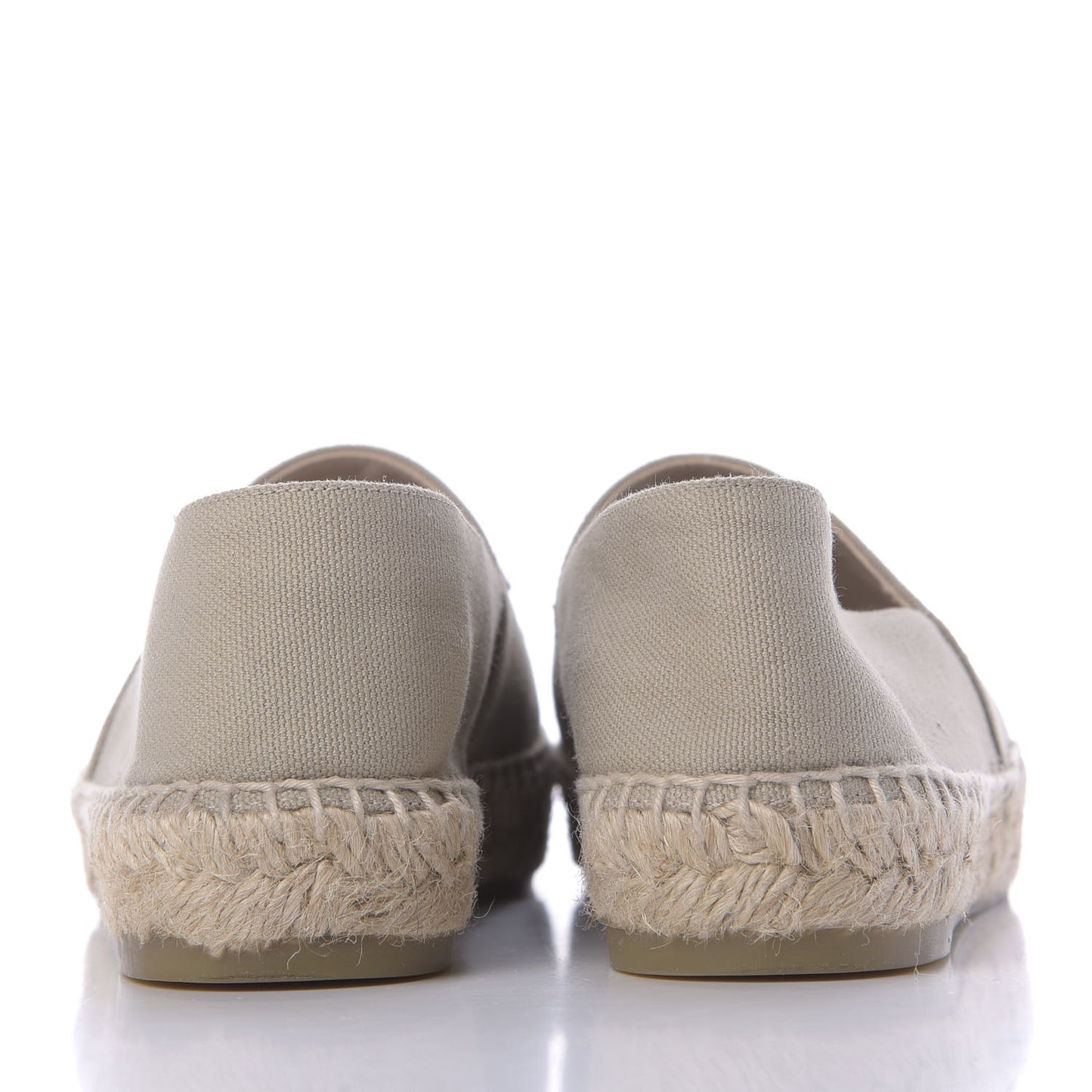 Canvas Grosgrain CC Espadrilles 35 Beige Black