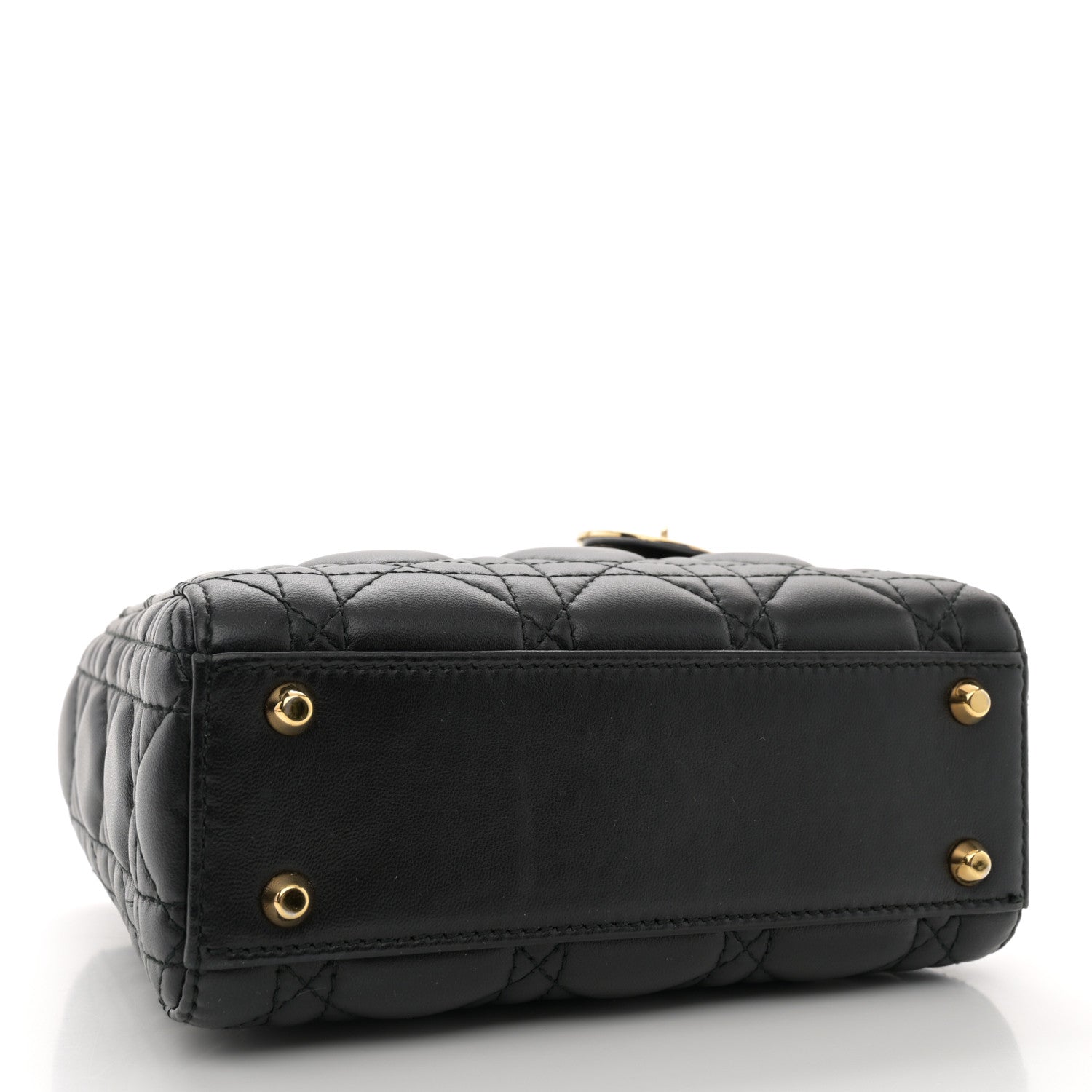 Christian Dior Lambskin Cannage Mini Lady Dior Black 4 of 12