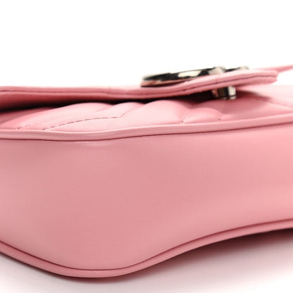 Gucci Calfskin Matelasse Super Mini GG Marmont Shoulder Bag Wild Rose 9 of 11