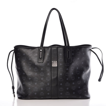 MCM Visetos Large Liz Reversible Shopper Tote Black 1 of 11