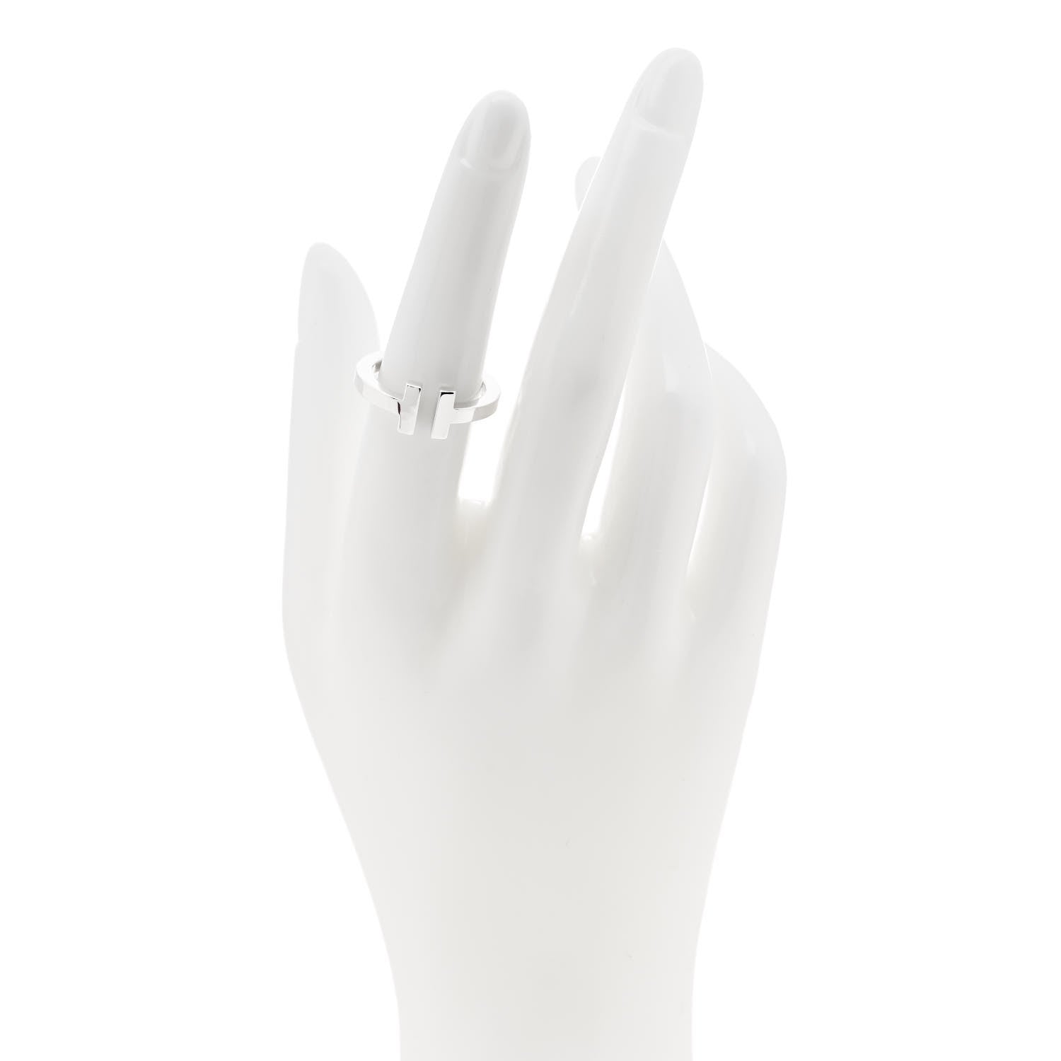 Tiffany Sterling Silver T Square Ring 53 6.5 2 of 4