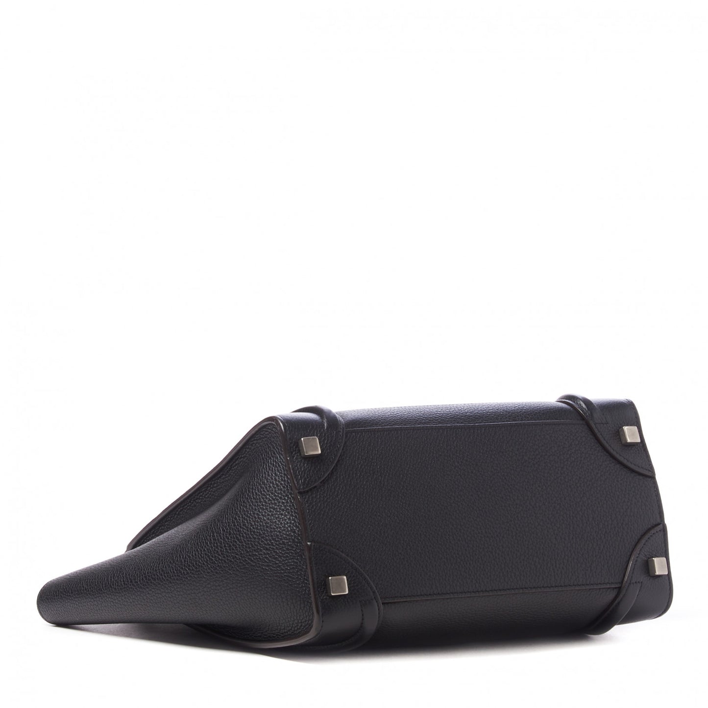 Drummed Calfskin Micro Luggage Black